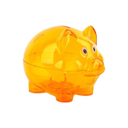 Piggy Bank for Saving Coins and Small Banknotes, 10*7*8cm, Multicolored, PP Material, Cute and Durable