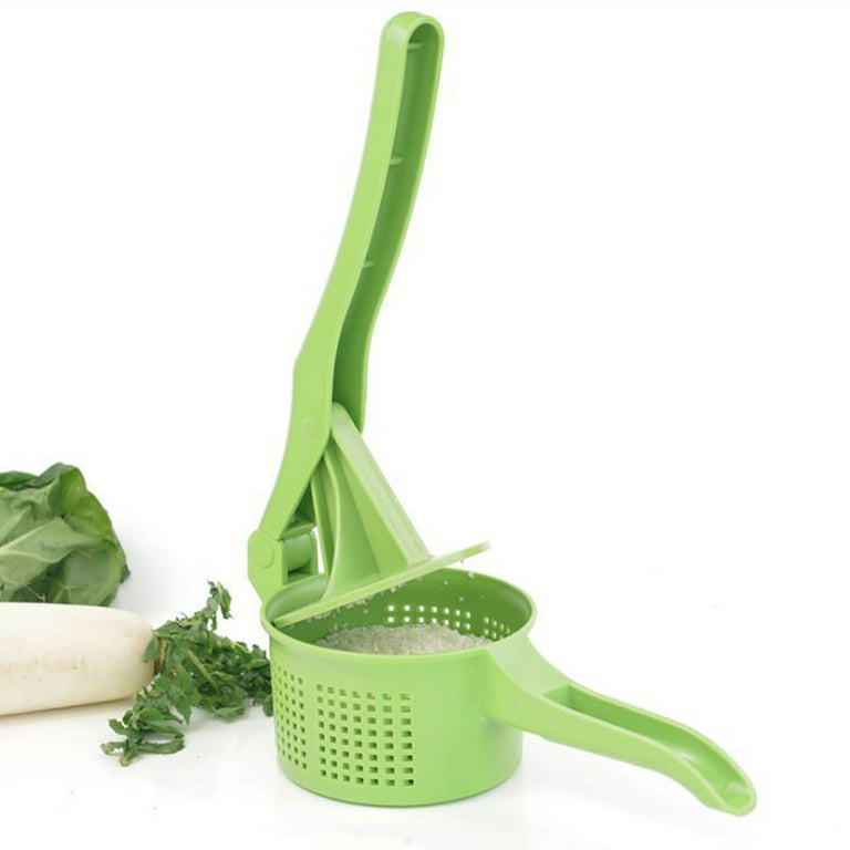 Romote Spinner Vegetable Creative Pressing Vegetable Stuffing Squeezer Fruit Squeezing Tool Hand-Pressure Dehydration Tool for Kitchen Dining (Green)
