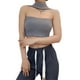 thumbnail image 1 of Lucakuins Chaleco de punto para mujer, sin mangas, cuello halter, sólido, ajustado, top corto de verano para fiesta de club Lucakuins  moda, 1 of 9
