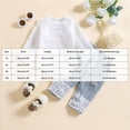 thumbnail image 3 of Xyant Baby Girl Clothes Outfits Toddler Infant Baby Romper Top+Jeans Clothing Set (White,3-6 Months), 3 of 7
