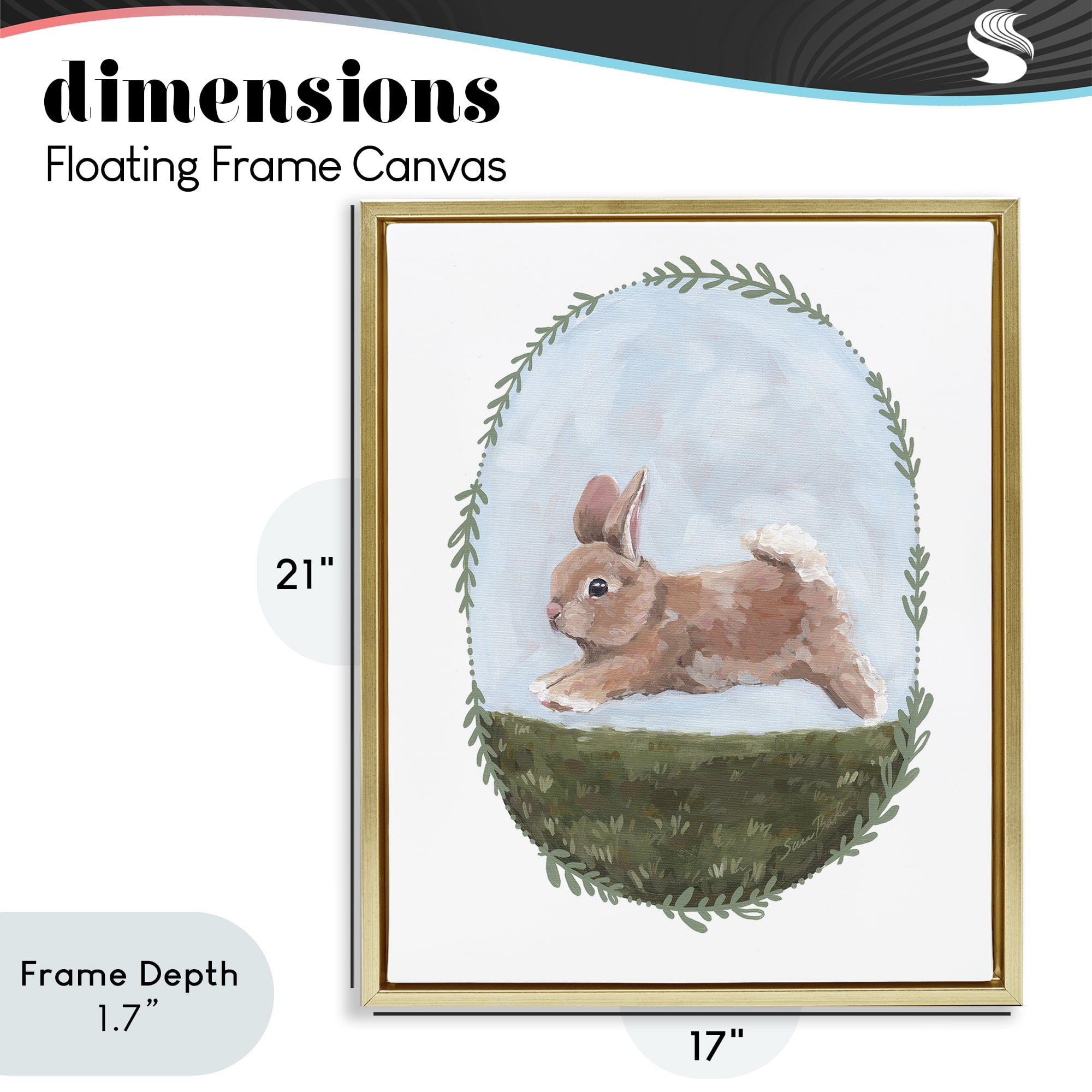 Stupell Industries The Goodness of Spring Gold Framed Floater Canvas Wall Art, design by Sara Baker