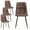Faux Leather Brown-4 Chairs, variant on HJhomeheart Dining Room Chairs Set of 4, Faux Leather Upholstered Living Room Chairs, Brown, with Adjustable Pads, Modern Kitchen Chairs