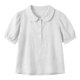 thumbnail image 4 of Neewe Womens Summer Tops Babydoll Button Short Sleeve Shirts Casual Cotton Linen Clothing Trendy 2026, 4 of 8