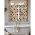 thumbnail image 7 of Kitchen Curtains 54 Inches length, Spring Floral Window Treatment Curtain Drapes, Red Yellow Blue Summer Botanical Decorative Window Curtains for Bedroom Cafe, 52"x54", 2 Panels, 7 of 7