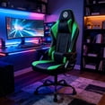 thumbnail image 1 of FOH Silla Gamer, Ergonomica Reclinable hasta 135°, con Apoyabrazos Ajustables Adelante y Atras, Cojin Cervical y Lumbar Ajustables, Tela Transpirable, Capacidad de Carga, 1 of 7
