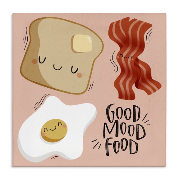 Stupell Industries Cottage Good Mood Food Breakfast Canvas Art, 17 x 17, by Sarah Hickman