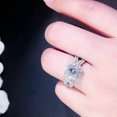 thumbnail image 3 of Pretty Cubic Zircon Women Engagement 925 Silver Rings Jewelry Sz 6-10, 3 of 6