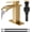 Gold, variant on Bathroom Faucet 1 Hole, Single Hole Bathroom Faucet, Single Handle Vanity Sink Faucet with Deck Plate, Pop-up Drain & Supply Lines, Brushed Gold