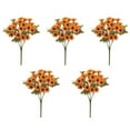 thumbnail image 2 of 5 Pieces Artificial Flower Fake Plants Simulation Heads Flowers Exquisite Workmanship Chrysanthemum Wedding Decor Centerpieces Photography Props Autumn Orange, 2 of 9