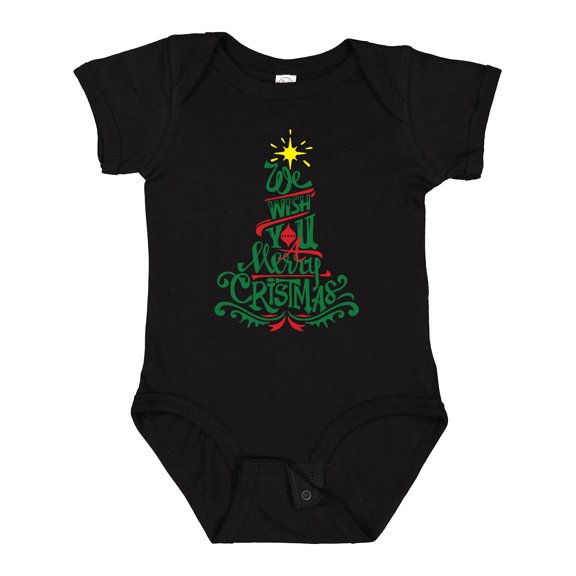 Inktastic We Wish You A Merry Christmas Boys or Girls Baby Bodysuit