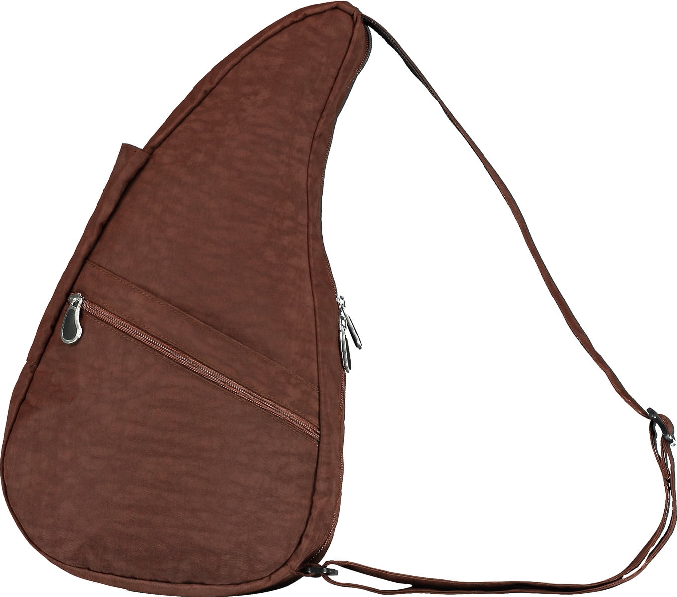 AmeriBag 17" Nylon Crossbody Sling Healthy Back Bag (Brown)