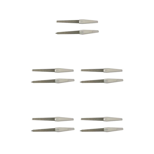Qarigey 5 uds. De limas de uñas de doble cara de Metal con mango de plástico, lima de uñas para el hogar, herramienta de manicura y pedicura Type1 NO1