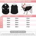 thumbnail image 3 of Dog Shirt Puppy Pet Small Dog Clothes, Stylish Suit Bow Tie Costume, Wedding Shirt Formal Tuxedo, 3 of 5
