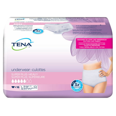 TENA Women Disposable Underwear Female Pull On LARGE 54286 16 /