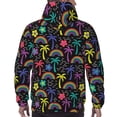 thumbnail image 7 of Daiia Colorful Palms for Men's Fashion Hoodies & Sweatshirts with Kangaroo Pocket Hooded Sweatshirt Breathable & Moisture Wicking-X-Large, 7 of 7