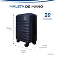 thumbnail image 3 of MALETA DE MANO RIGIDA 20 PULGADAS CON RUEDAS 360 Y CANDADO TSA MARCA GRAVITA, 3 of 6