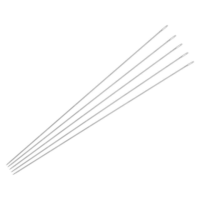 Unique Bargains Beading Needles Fine Thin Long Straight Sewing Embroidery Threads Stainless Steel 3.94 inch 50Pack