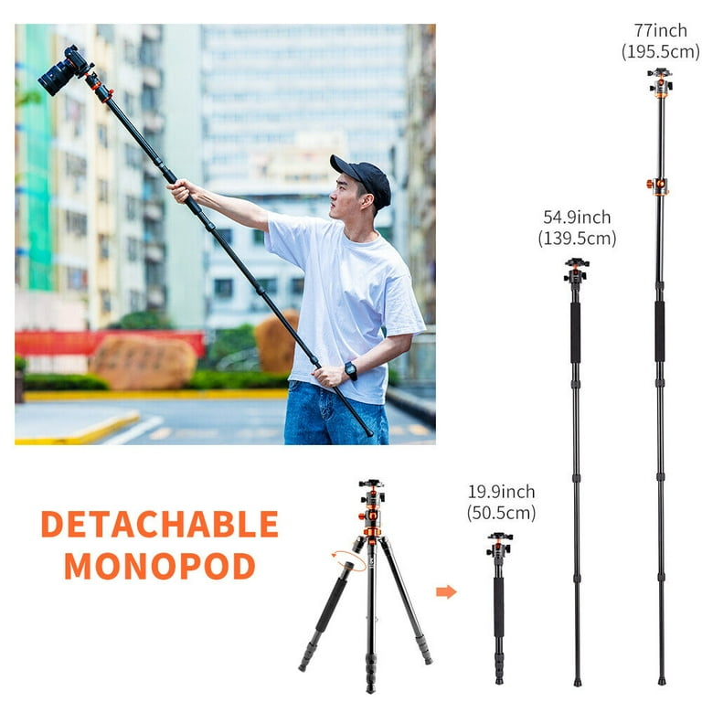 K&F Concept 74'' Aluminium DSLR Camera Tripod, Professional