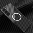 thumbnail image 2 of Carbon Fiber Texture Case for Samsung Galaxy S23,Slim Thin Compatible with MagSafe Magnetic Shockproof Anti-Scratch Durable Case,Black/Silver, 2 of 3
