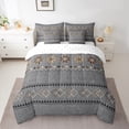 thumbnail image 3 of Feelyou Boho Aztec Triangle Twin Bedding Sets 7-Piece for Men, Grey Hippie Mandala Bedding Comforter Set, Vintage Countryside Reversible Sheet Sets, Luxury Bedroom Decor, 3 of 9