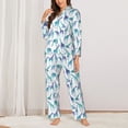 thumbnail image 2 of Pofeuu Cool Giraffe Print Womens Pajamas Set Long Sleeve Sleepwear Button Down Nightwear Soft Pj Lounge Sets Button Down Pajamas Women-Medium, 2 of 7