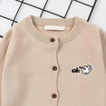 thumbnail image 4 of newwalpole Kids Girls Cardigan Sweaters Lightweight Long Sleeve School Uniform Ribbed Knit Girl Coat Beige for Size 5-6 Years, 4 of 4