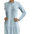 thumbnail image 5 of Time and Tru Women's and Women’s Plus Tiered Mini Shirtdress with Long Sleeves, Sizes XS-3XL, 5 of 5