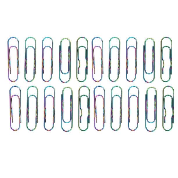 Clips de Metal para bolígrafos de 20 piezas, fuerte fuerza de sujeción, prevención de óxido, proceso de galvanoplastia, Clip de papel colorido, soporte para bolígrafos para cuadernos
