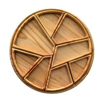 Shoreew Wood Puzzle Serving Tray with 8 Removable Compartments Fruits Nuts Meats Dips Food Tray Cocktail Party Platter