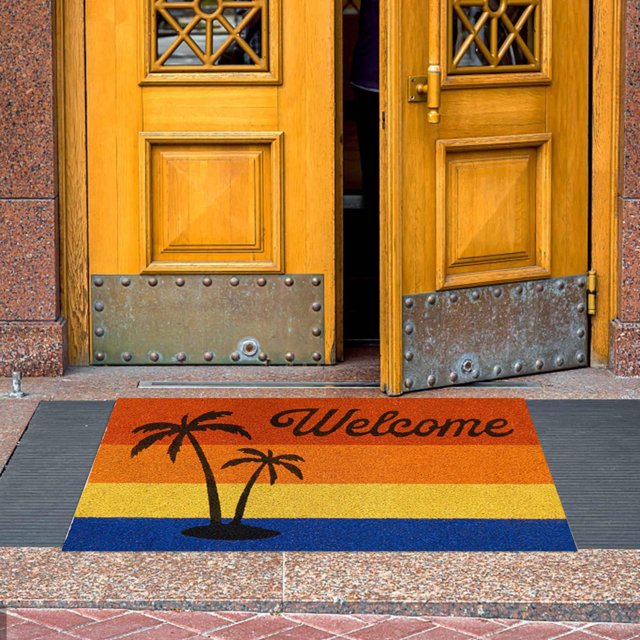 Harpily Tapis de Bienvenue d'Été Décor Tapis de Porte d'Été Extérieur Tapis de Porte d'Été Tapis de Porte Extérieur Tapis de Porte Extérieur pour Patio
