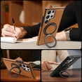 thumbnail image 6 of for Samsung Galaxy S24 Ultra Case Leather Magnetic [Compatible with MagSafe][360°Rotatable Ring Stand & Kickstand] Phone Cover for Samsung S24 Ultra, 6 of 6