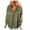Green, variant on Lovskoo Women's Full Zip Sweatshirt Fleece Jacket Patchwork Hoodies Casual Long Sleeve Coat Khaki