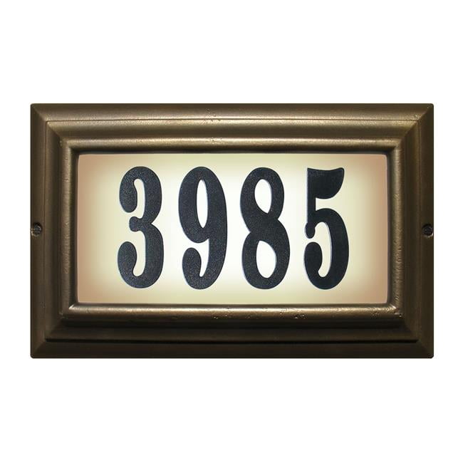 15 Po. Grand Kit de Bricolage Edgewood avec Plaque d'Adresse Lumineuse, Cadre en Bronze Huilé