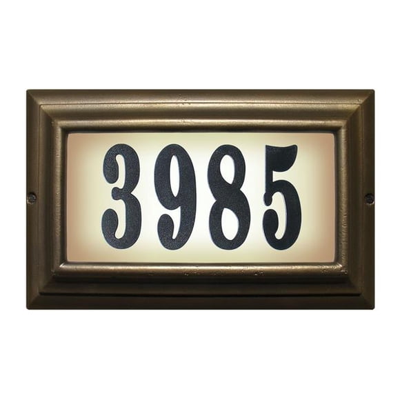 15 Po. Grand Kit de Bricolage Edgewood avec Plaque d'Adresse Lumineuse, Cadre en Bronze Huilé