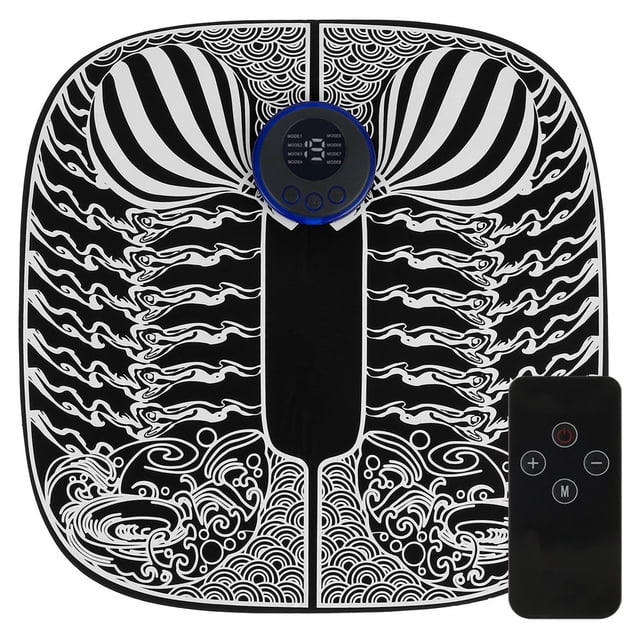 Foot Massager Mat - Electric Foot Massager Pad EMS Feet Massage Machine Portable Vibrating Foot Relax Mats with 6 Massage Modes and 19 Intensity Levels for Home and Office Use