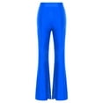 thumbnail image 4 of TiaoBug Women Sequin Flared Trousers High Waisted Sparkly Wide Leg Trousers Bell Bottom Pants Royal Blue XXL, 4 of 5