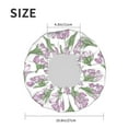 thumbnail image 3 of Tulips Flowers Light Purple Shower Cap, Reusable Bath Hair Hat for all Hair Lengths Hair Cover with Elastic Band Double Waterproof Layers Bathing Hat, 3 of 5