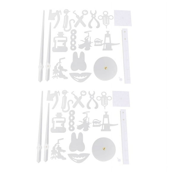 2X Dentist DIY Giant Wall Clock Dental Doctor Oversized Wall Clock Big Needle Mirror Decor Dentist Doctor Art
