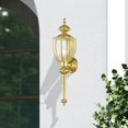 thumbnail image 3 of Farol de pared exterior Livex Lighting 2112-02 de latón pulido, 3 of 6