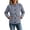 Gray, variant on Quilted Bomber Jackets Women Band Collar Button Down Wave Quilted with Pockets Fall Winter Warm Casual Lightweight Padded Coat,S-3XL