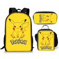 thumbnail image 3 of MINISO Pokemon Pikachu Anime 3Pcs/Set Backpack Student School Shoulder Bag Kids Cute Travel Backpack Children Birthday Gift, 3 of 4