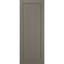 Slab Barn Door Panel 32 x 84 | Quadro 4111 Grey Ash | Sturdy Finished Wooden Modern Doors | Pocket Closet Sliding