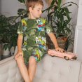 thumbnail image 4 of Balery Surfing Dinosaur Conjunto de Pijama Infantil de Manga Corta con Estampado – Ropa de Dormir de Algodón Suave-3X-Large, 4 of 6