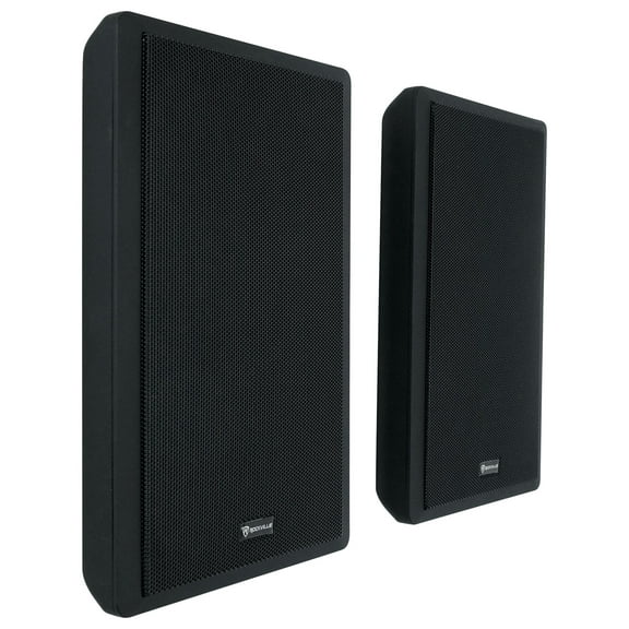 (2) Rockville RockSlim Black 5.25" Commercial Restaurant/Bar/Cafe Wall Speakers