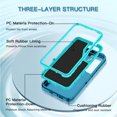 thumbnail image 2 of I-HONVA For Samsung Galaxy S25/S24 Plus Case Compatible with MagSafe,3-Layer Military Grade Drop Protection Anti-Slip Rugged Shockproof Dustproof Protection 6.7 inch Phone Case,Turquoise, 2 of 7