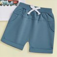 thumbnail image 4 of TOWED22 Baby Boy Summer Clothes 2pcs Short Sleeve Shirt Cotton Shorts Dinosaur Truck Print Outfits(White,2-3 Y), 4 of 5