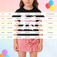 thumbnail image 4 of EnJoCho Kid Girls Clothes Outfits Bowknot T-Shirt + 2 In 1 Denim Short Skort Summer Clothing Set, Girls Shirt and Shorts Set Kindergarten Starter Pack Size 4-10 Years, 4 of 9