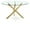 Brushed-Gold, variant on Meridian Furniture Xander Chrome Dining Table