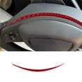 thumbnail image 1 of Real Bright Soft Car Interior Carbon Fiber Sticker DecorationRed Carbon Fiber Steering Wheel Cover Strip For Ford Mustang Mach-EAuto Car Protection Interior Accessories, 1 of 8