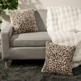 thumbnail image 6 of Sanmadrola Decorative Throw Pillow Covers 18x18 Plush Leopard Faux Rabbit Fur Cozy Super Soft Luxury Set of 2 Throw Pillow Cover for Christmas Sofa Couch Bed Living Room Home Decor, 6 of 8